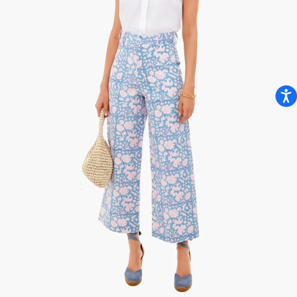 SZ Blockprints Cornflower Blue Nila Print Disco Pant from Tuckernuck